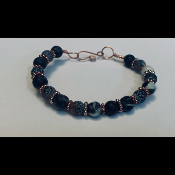 Handmade Gemstone Copper beaded bracelet NWT New - Picture 1 of 4